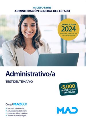 Administrativo/a (Test) de la Administración General del Estado (acceso libre)
