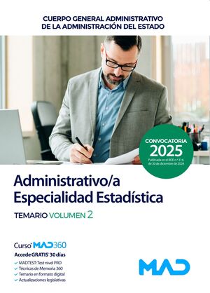 Administrativo/a Especialidad Estadística (T2) de la Administración General del Estado