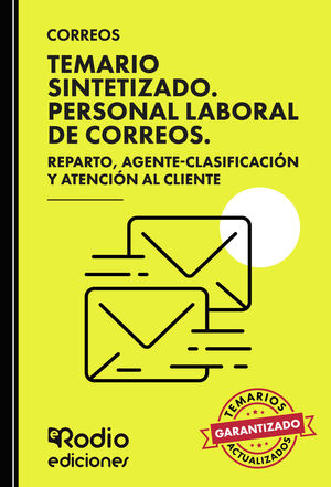 Correos 2025. Temario Sintetizado. Personal Laboral de Correos. Personal de Reparto, Agente...